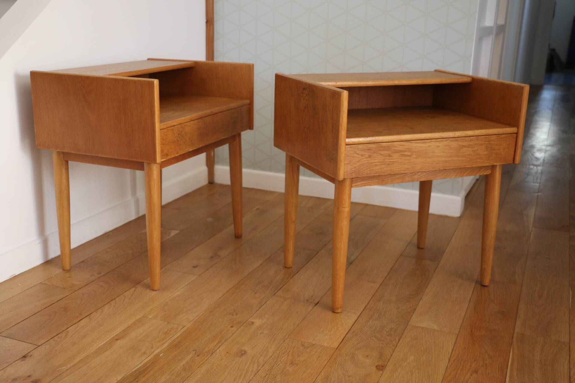 Paire chevets Melvin Mikkelsen Mobler 1960
