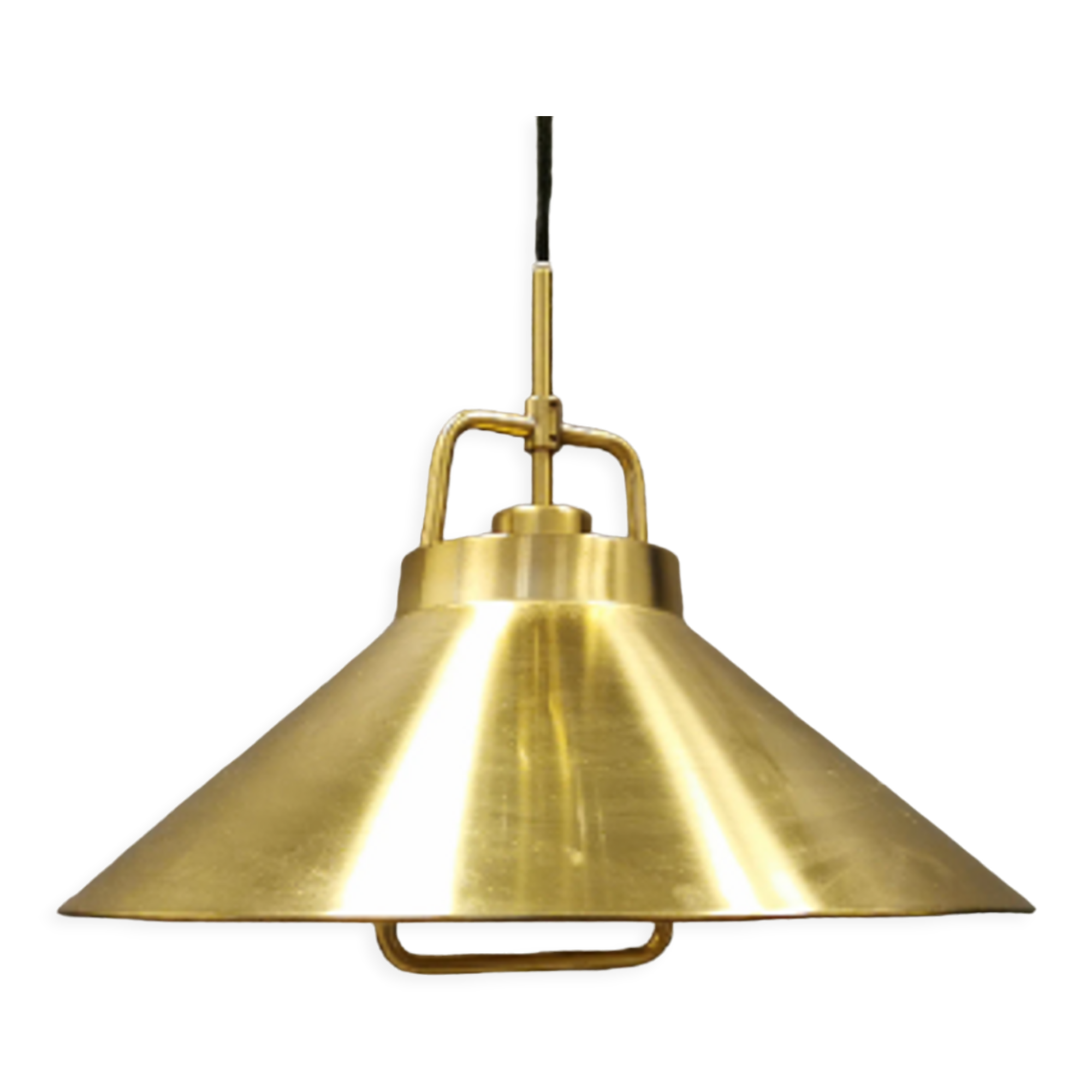 Hanging lamp in solid brass designed by Fritz Schlegel for Lyfa Denmark.