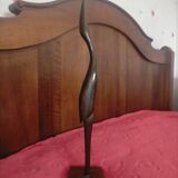Sculture bois héron stylisé