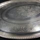 Very large silver metal serving tray christofle malmaison model