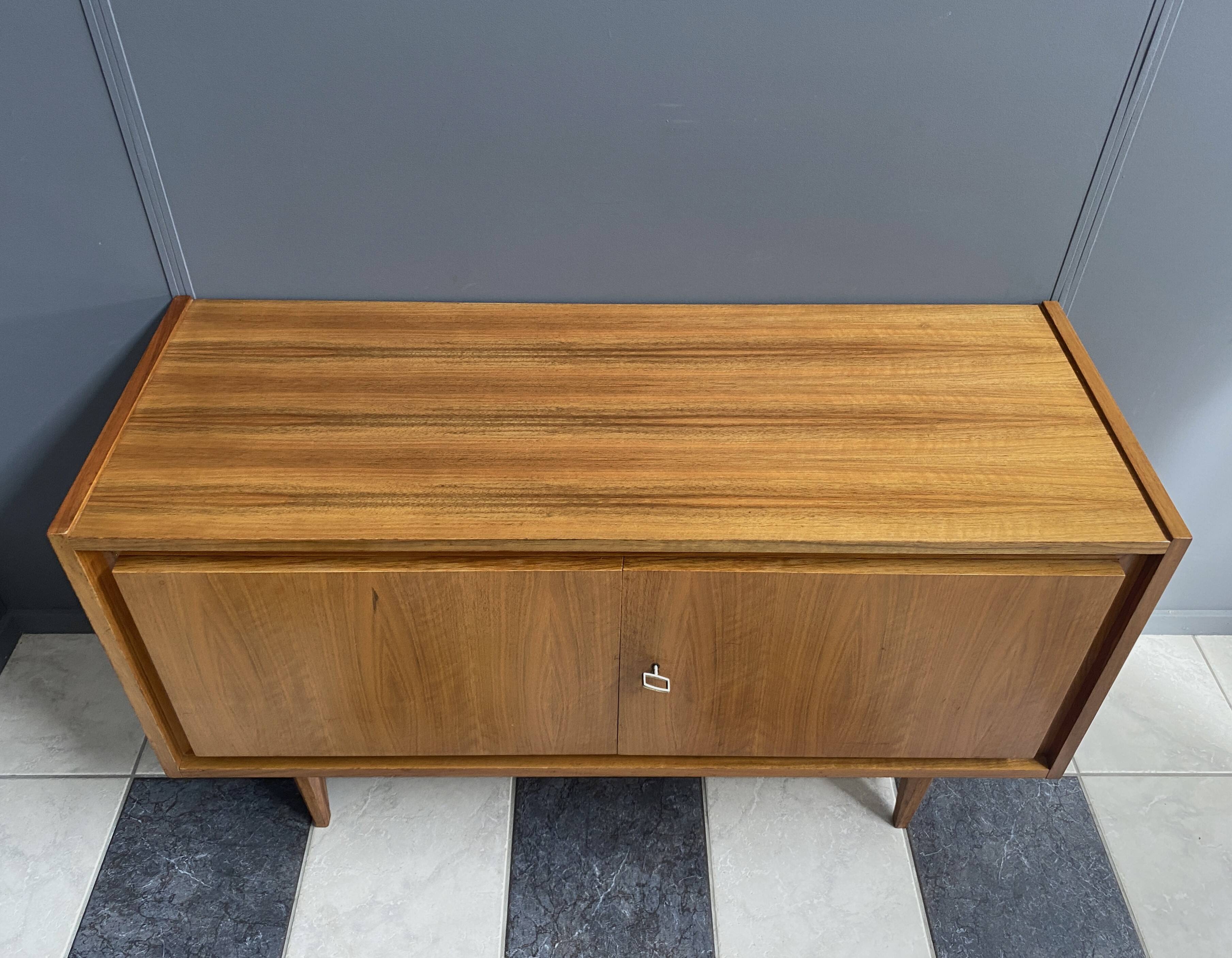 2-door wood sideboard or Record cabinet 1970s