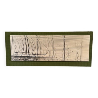 1960 modernist photo mounted on a wooden panel