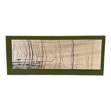 1960 modernist photo mounted on a wooden panel
