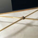 Coffee table glass and brass