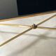 Coffee table glass and brass