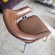 Fauteuil vintage en similicuir marron