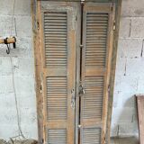 Wooden shuttered wardrobe