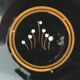 Set of 3 black decorative deep plates.