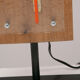 Glass and wood desk lamp by William Olivier