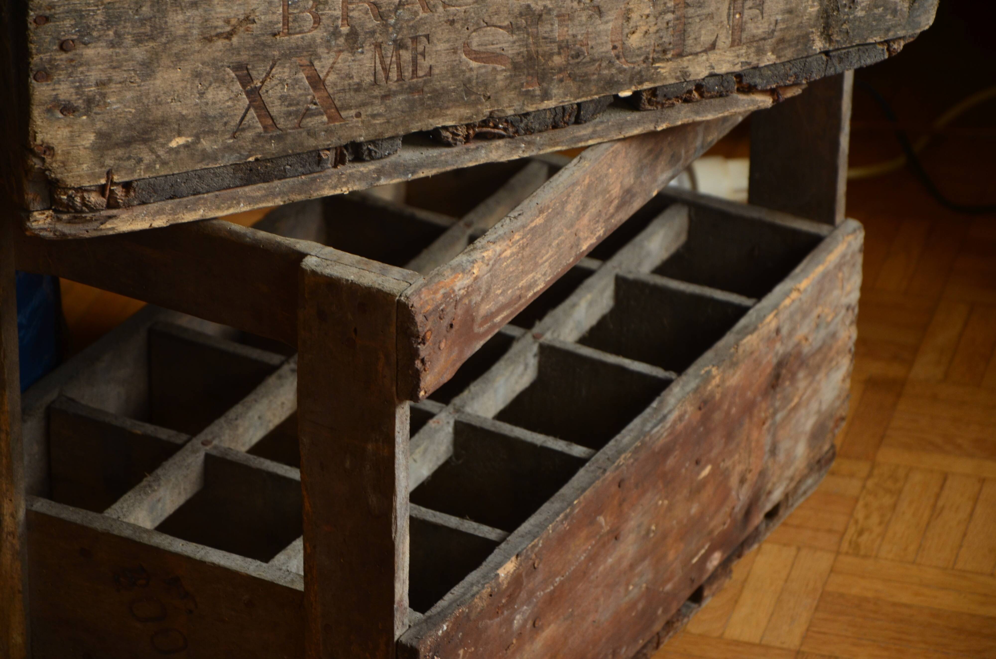 Former wooden crate 20th century brewery