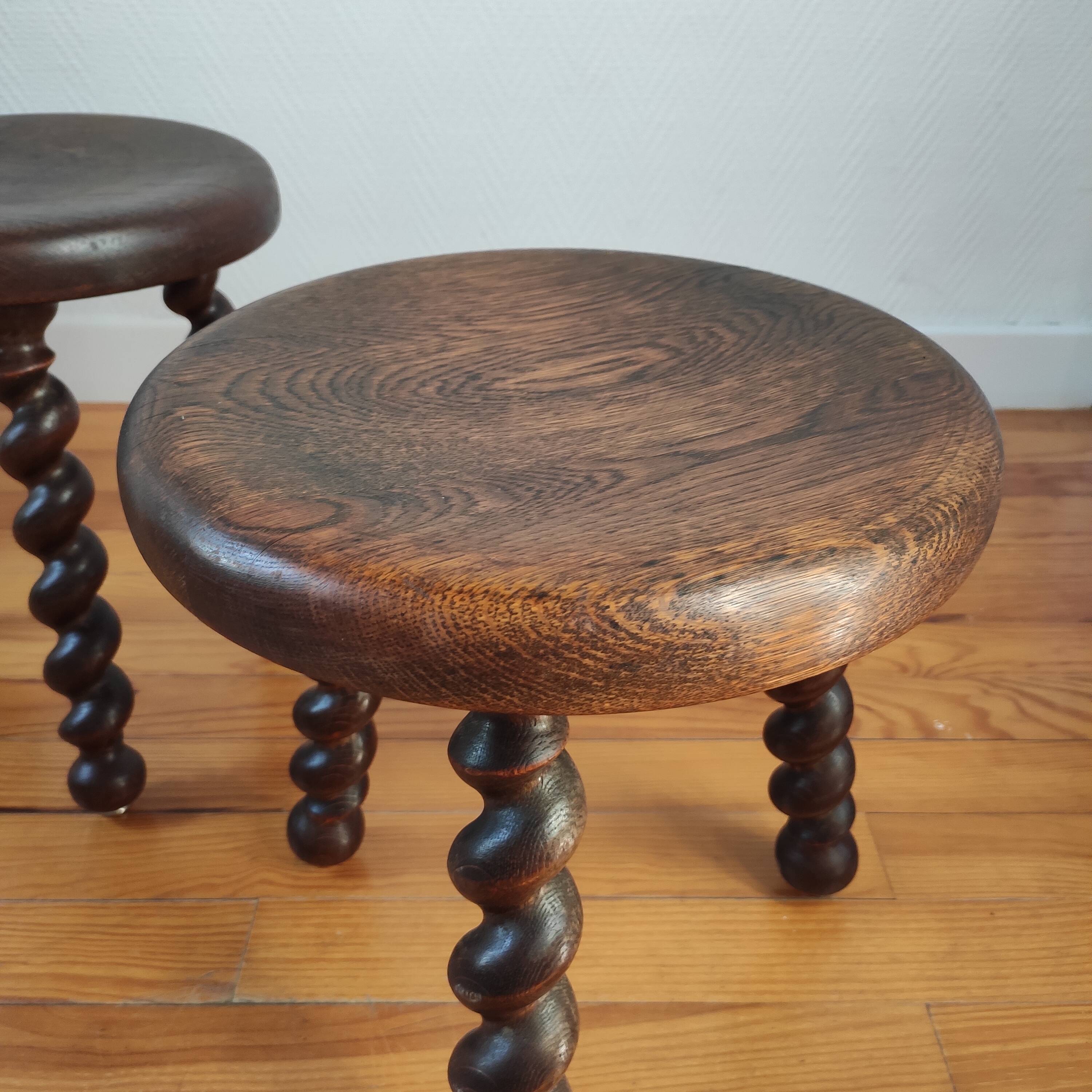 Brutalist tripod stools