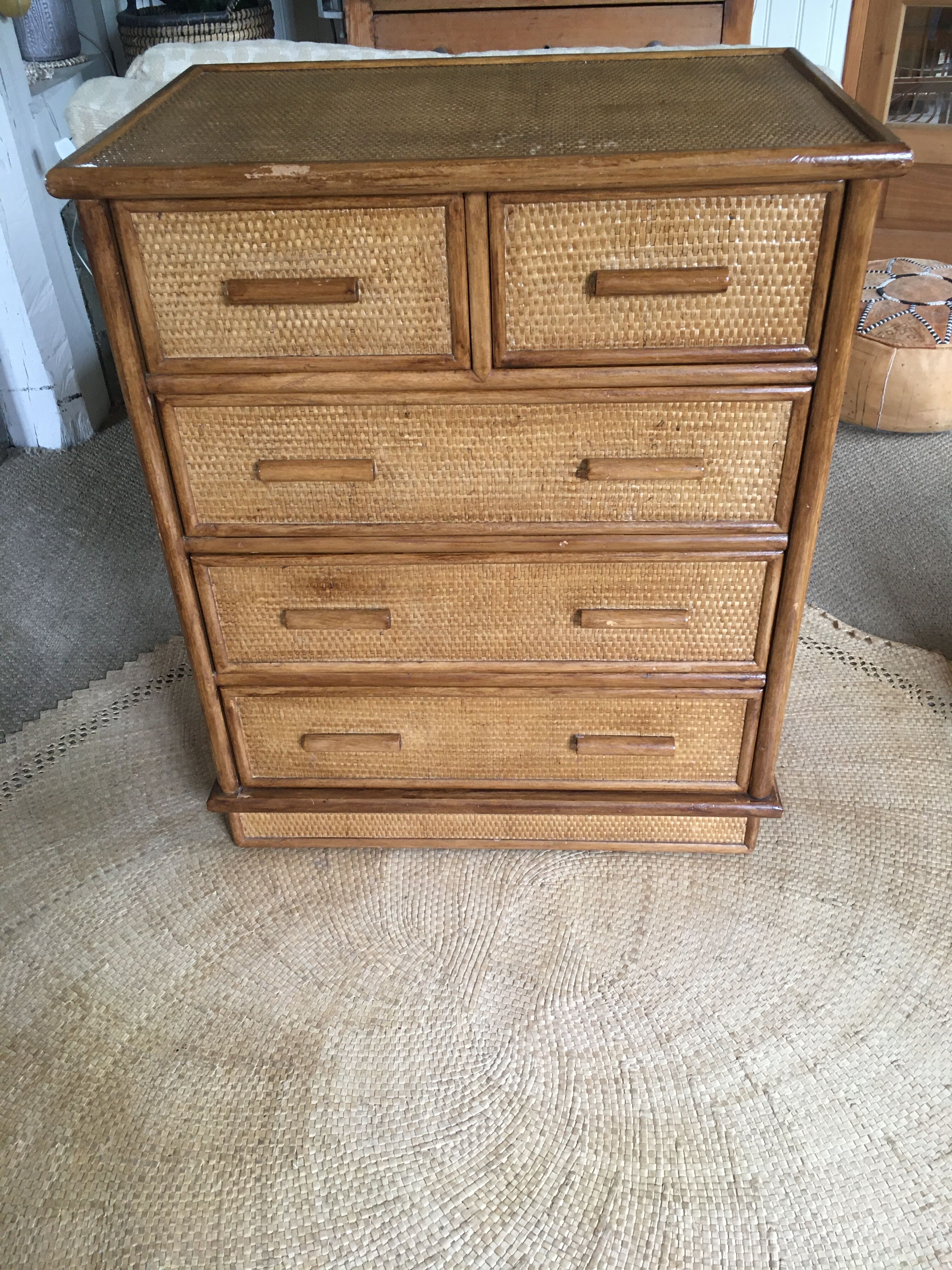 Dresser in rattan