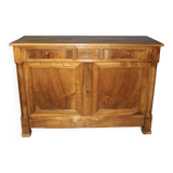 Empire chest of drawers with half columns in walnut 19th century