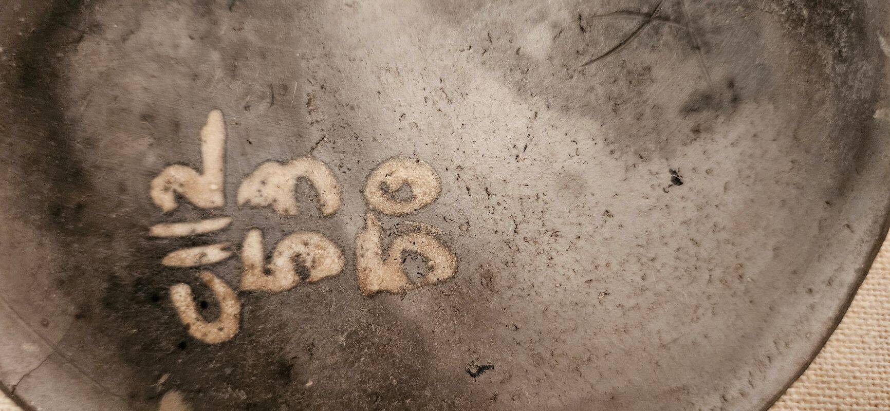 Oblong Raku Bowl Signed Anne Braut