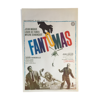 Cinema poster "Fantomas" Louis de Funes 37x55cm 1964