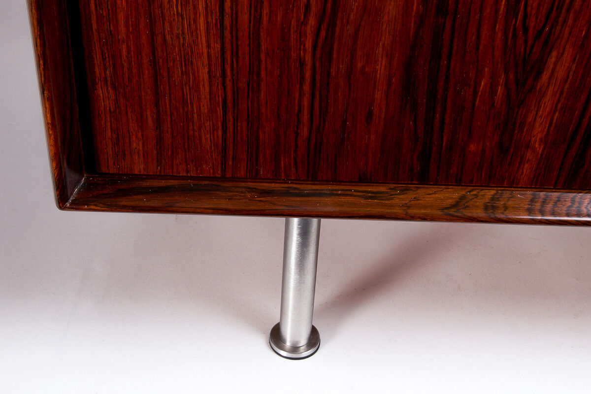 Mid century rosewood sideboard on aluminium legs, danish 1960’s