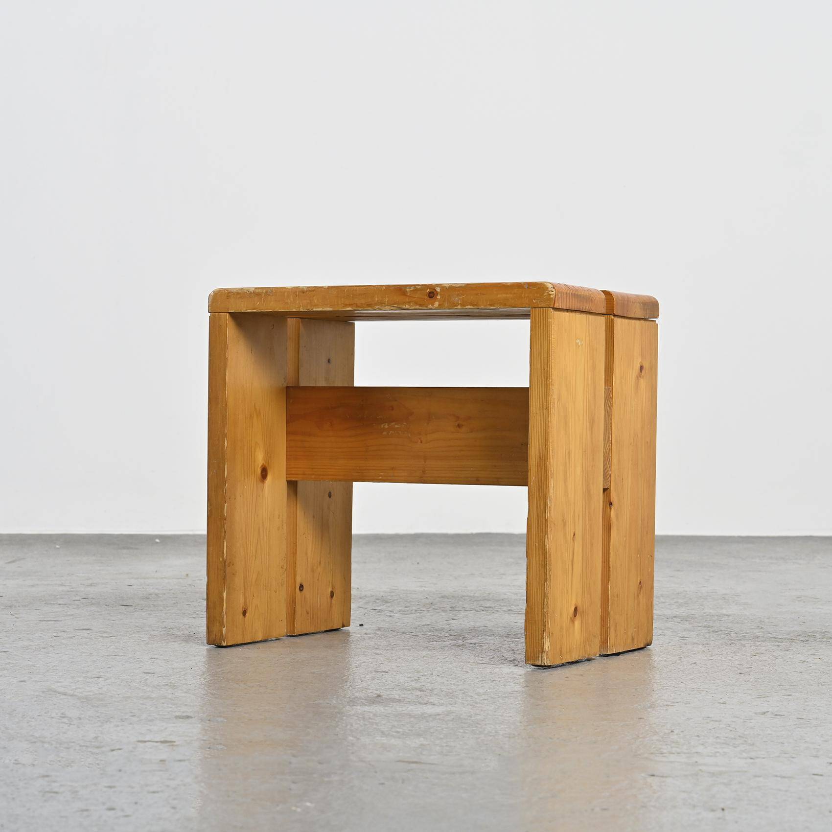 Pair of pine stools, French Alps circa 1970