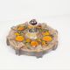 Vintage 1970s ceramic 'Fat Lava' style wall light by Hustadt Leuchten