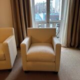 Pair of armchairs inspired by Jean-Michel Frank