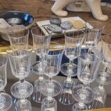Set de 10 verres ciselés 60's