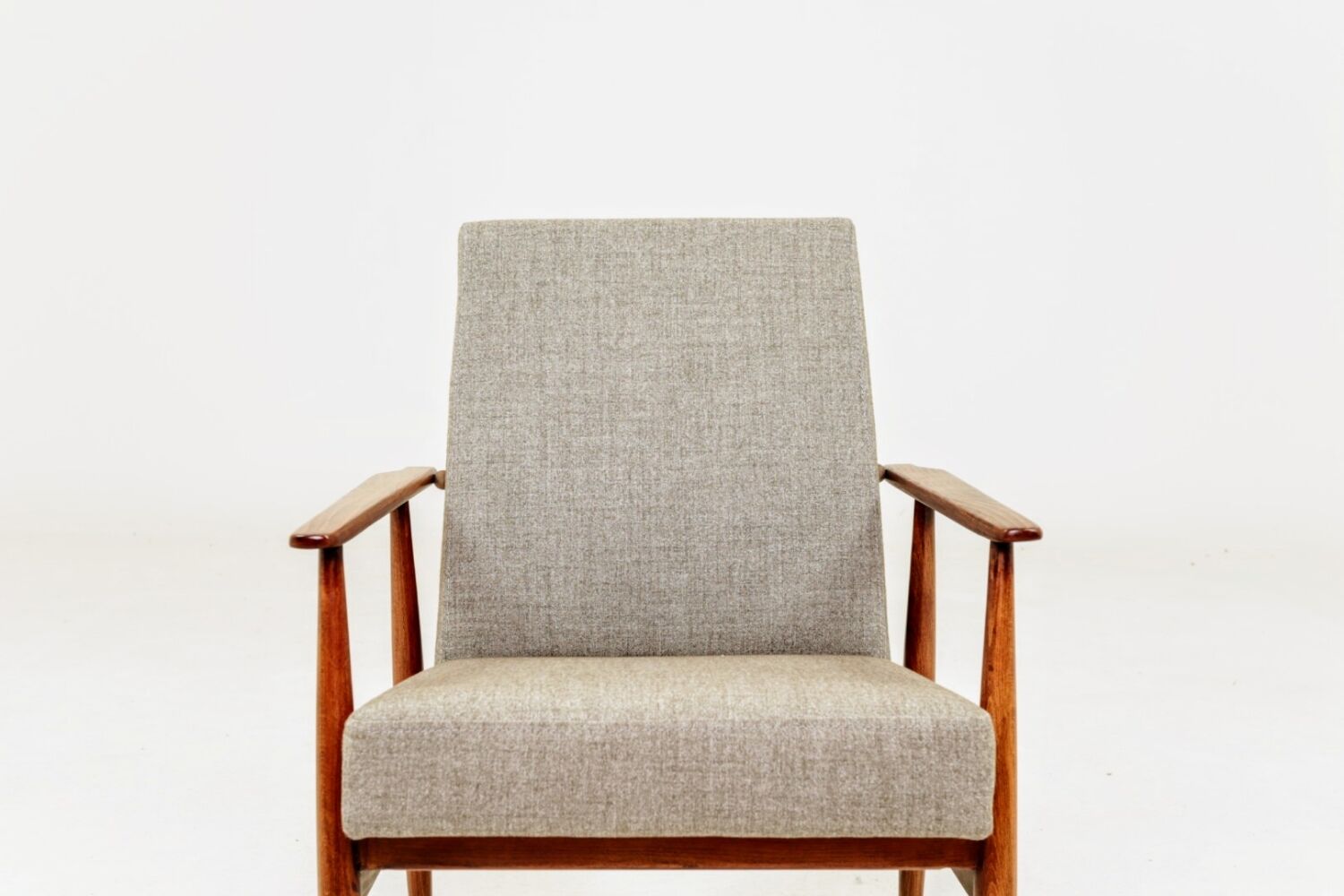 Scandinavian Lounge Chair Grey Soft Upholstery| Refurbished Vintage Ar