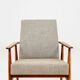 Scandinavian Lounge Chair Grey Soft Upholstery| Refurbished Vintage Ar