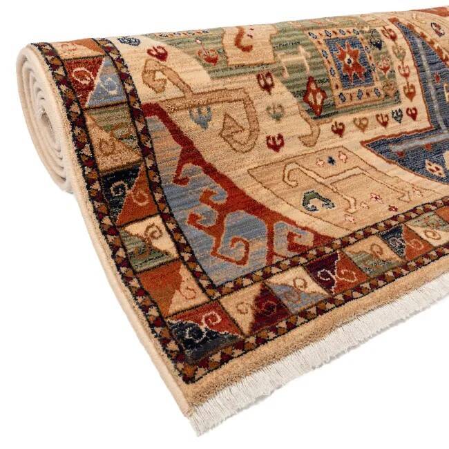 Ethnic rug red beige OTTO - Wool