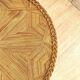 1950s side table with straw marquetry