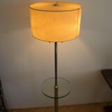 1930s Floor Nickel Lamp with Side Table – Functionalism, Bauhaus