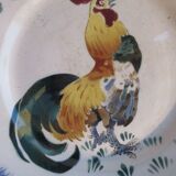 Polychrome plate signed Lunéville: Le Coq