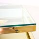 Belgo-Chrom Architectural G-Table 23-Carat Goldplated with Glass Tops 1970s