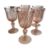 Series of 6 Rosaline wine glasses