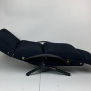Midcentury dark navy blue Italian lounge chair by Osvaldo Borsani for Tecno, 1950s