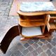 Asymmetrical console table, art deco style from the 1920s to 1930s.