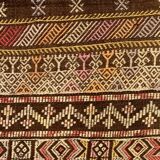 Large Vintage Turkish Kilim Rug 331x165 cm Wool Jajim Kelim