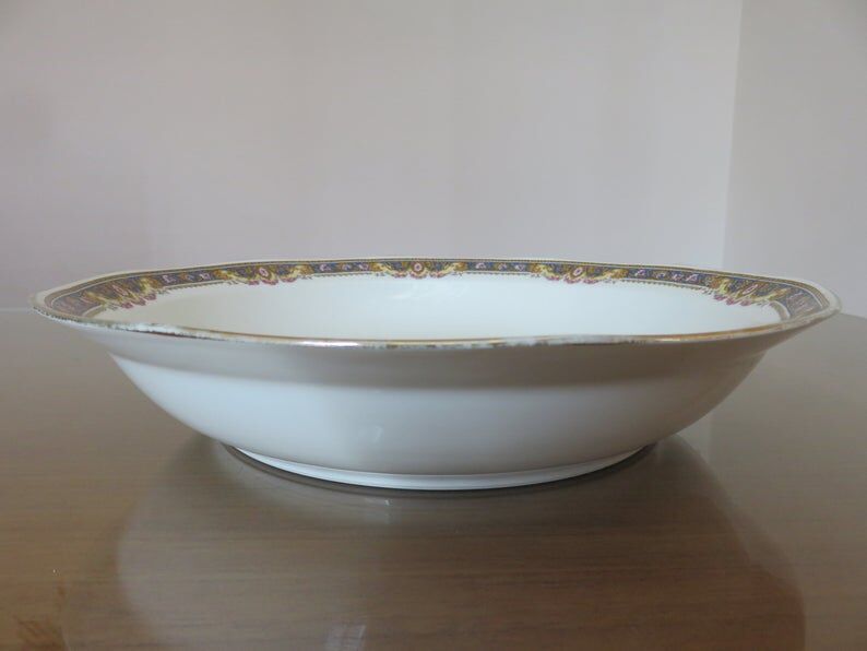 Hollow dish " jean boyer " limoges porcelain, floral pattern 20 years
