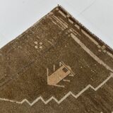 Tapis de couloir turc marron délavé 5x13, 159x385 cm