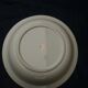 Plat rond creux en demi porcelaine de Badonviller avec marli vert diam 28 cm