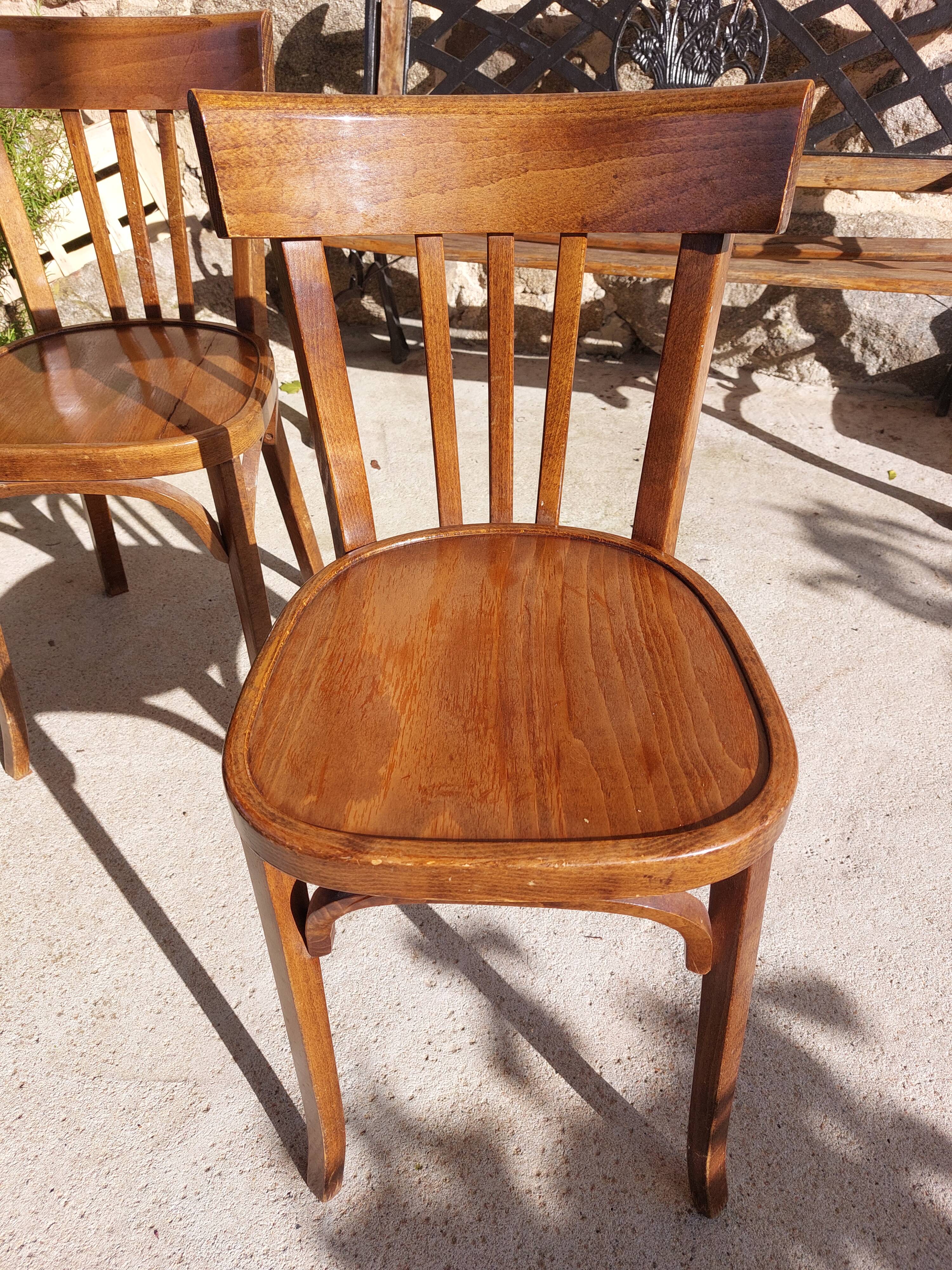 5 vintage Baumann bistro chairs