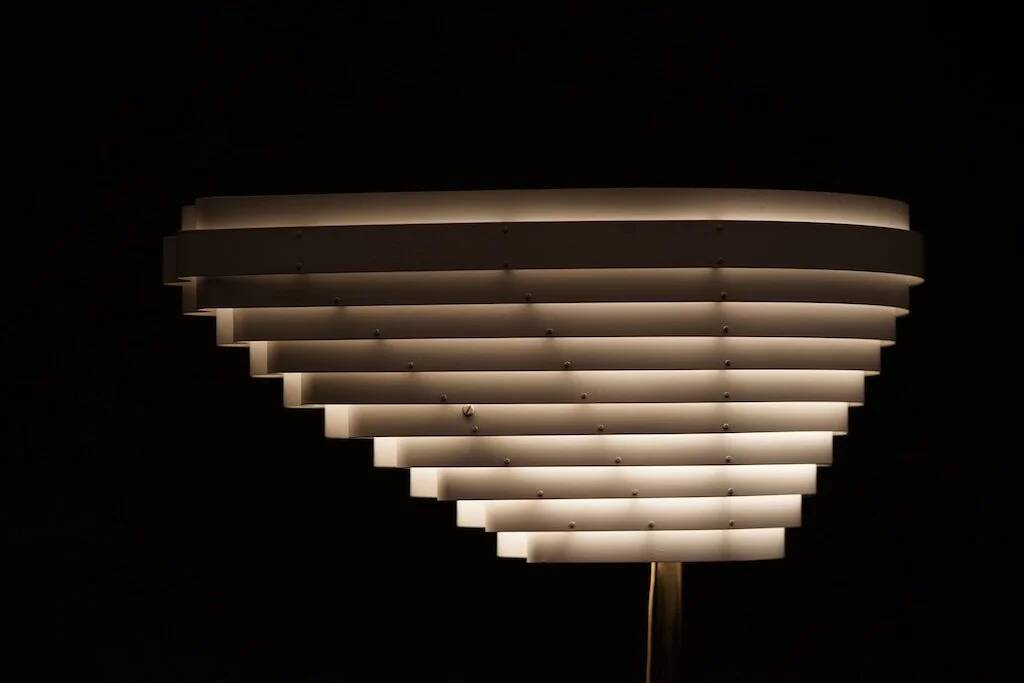 Angel wing floor lamp by Alvar Aalto for Valaistustyö
