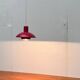 Suspension rouge modèle 728 danoise du milieu du siècle par Horn, années 1960