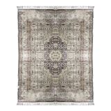 Tapis d'orient en soie (2.50x3.05 m), fait main, matière soie