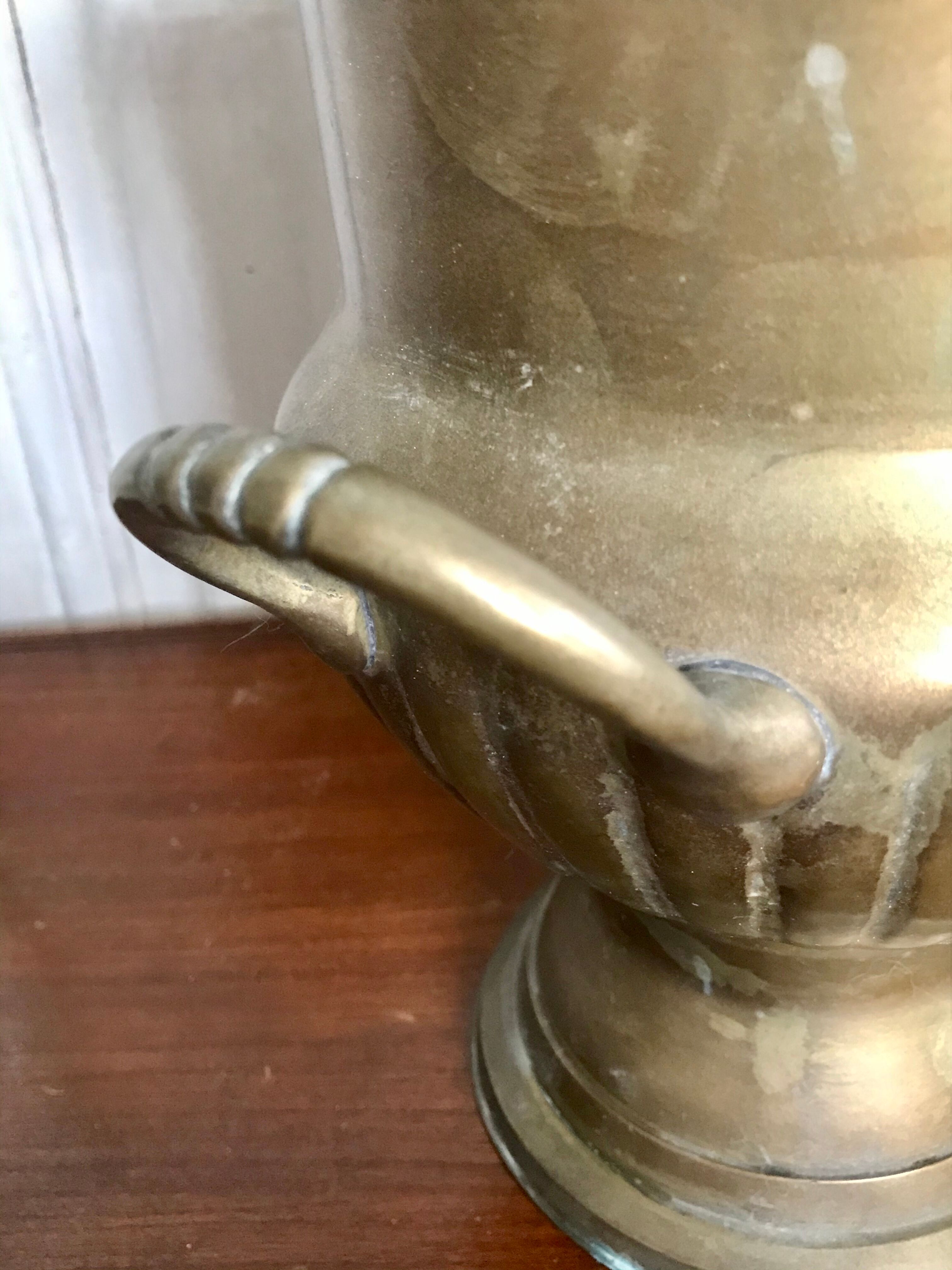 Cache-pot en laiton vintage