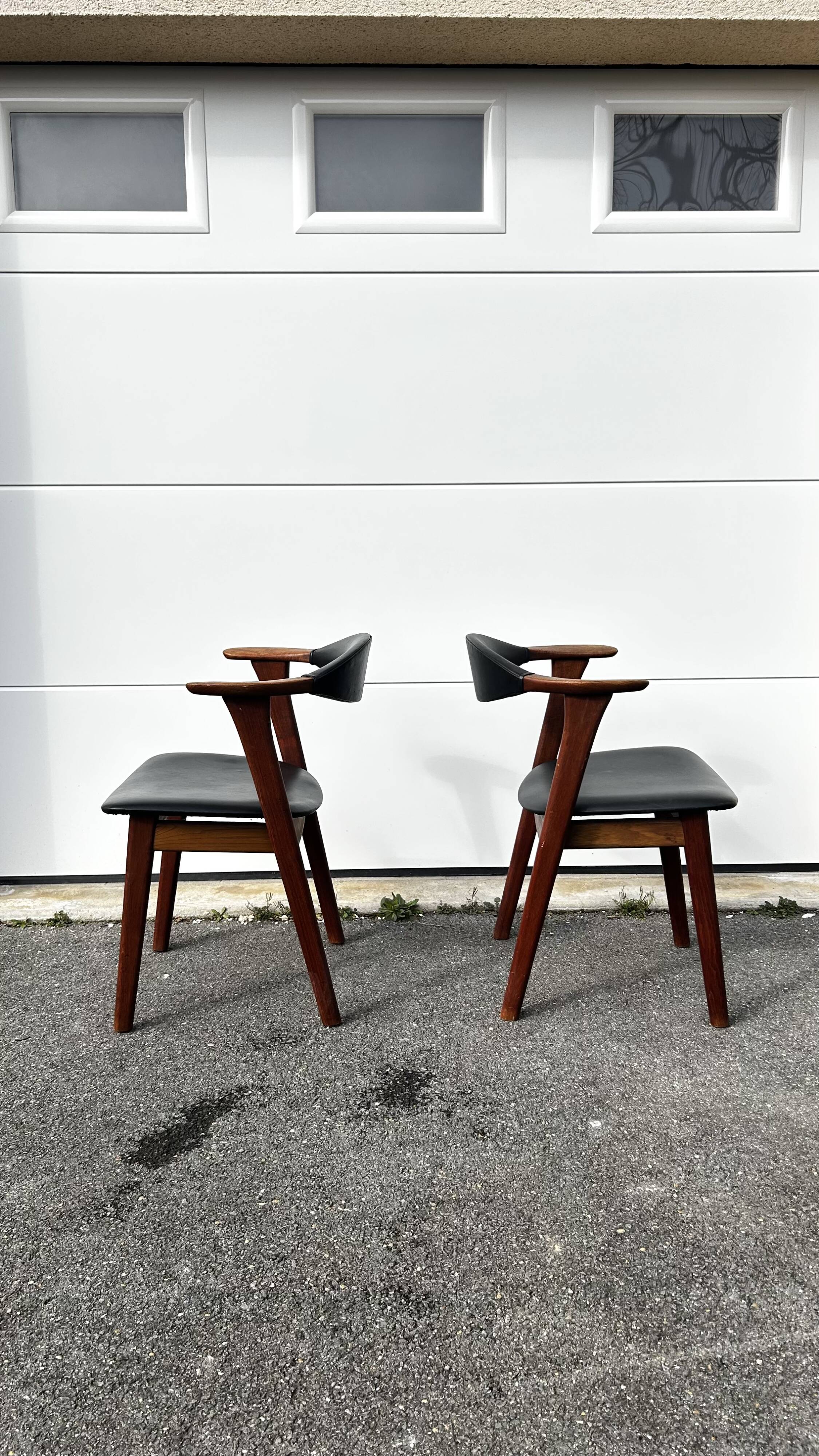 Pair of Danish teak armchairs by Erik Kirkegaard, 1950s
