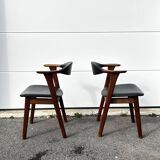 Pair of Danish teak armchairs by Erik Kirkegaard, 1950s