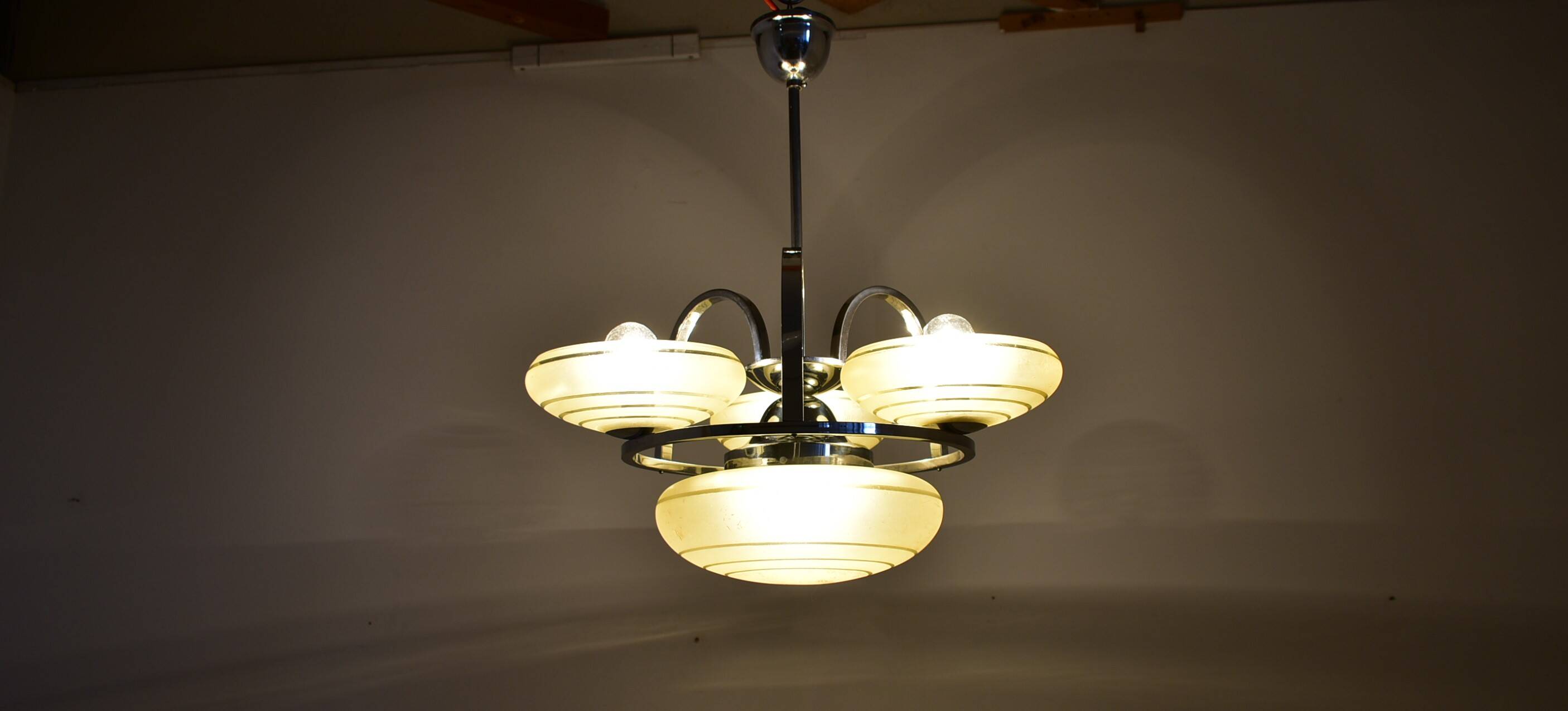 Art Deco Chandelier, Czechoslovakia , 1930s