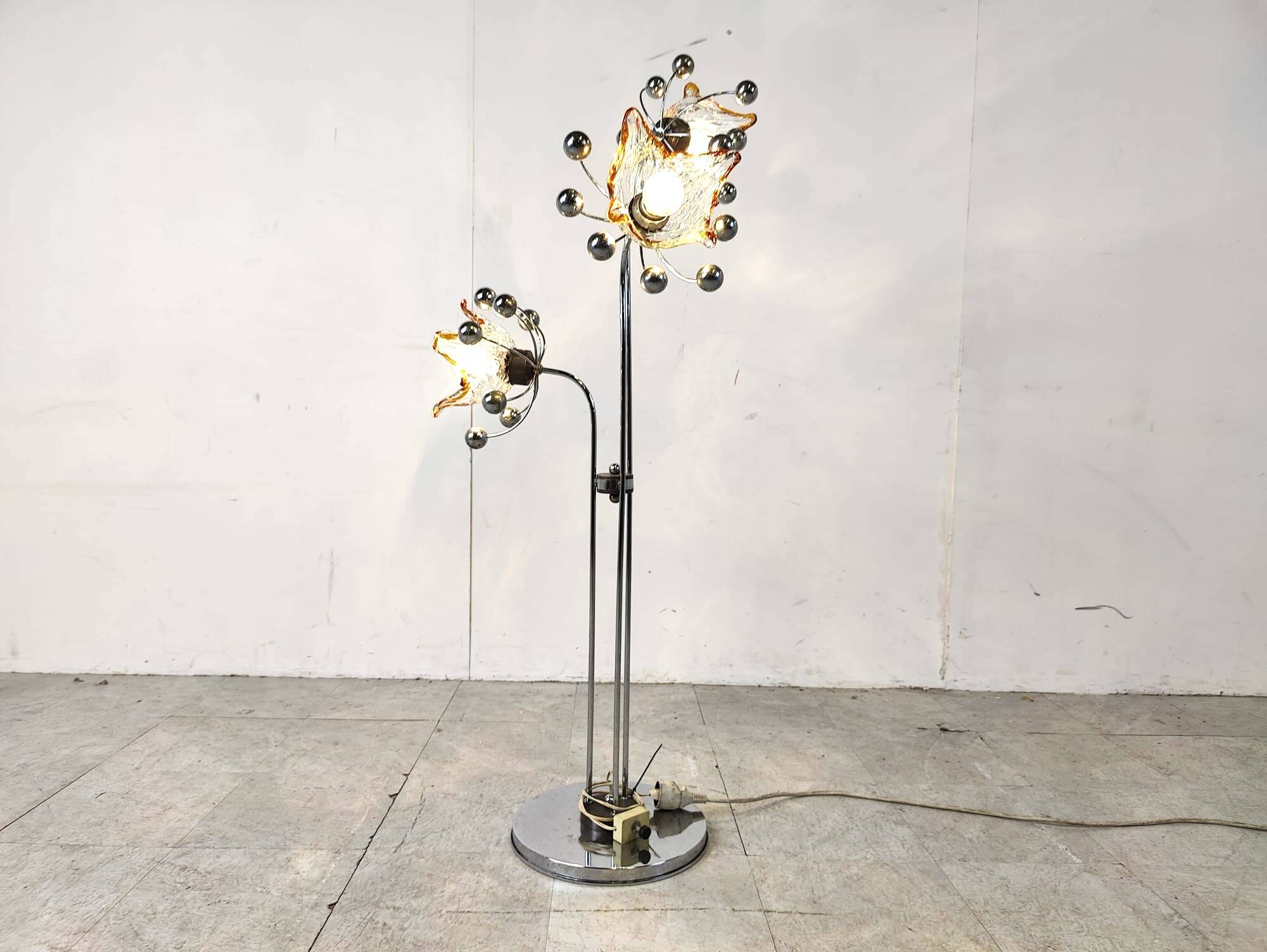 Vintage murano glass floor lamp, 1960s