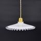 Pendant light in serrated opaline glass