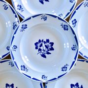 Antique Badonviller plates from the "Madelon" collection, hand-painted