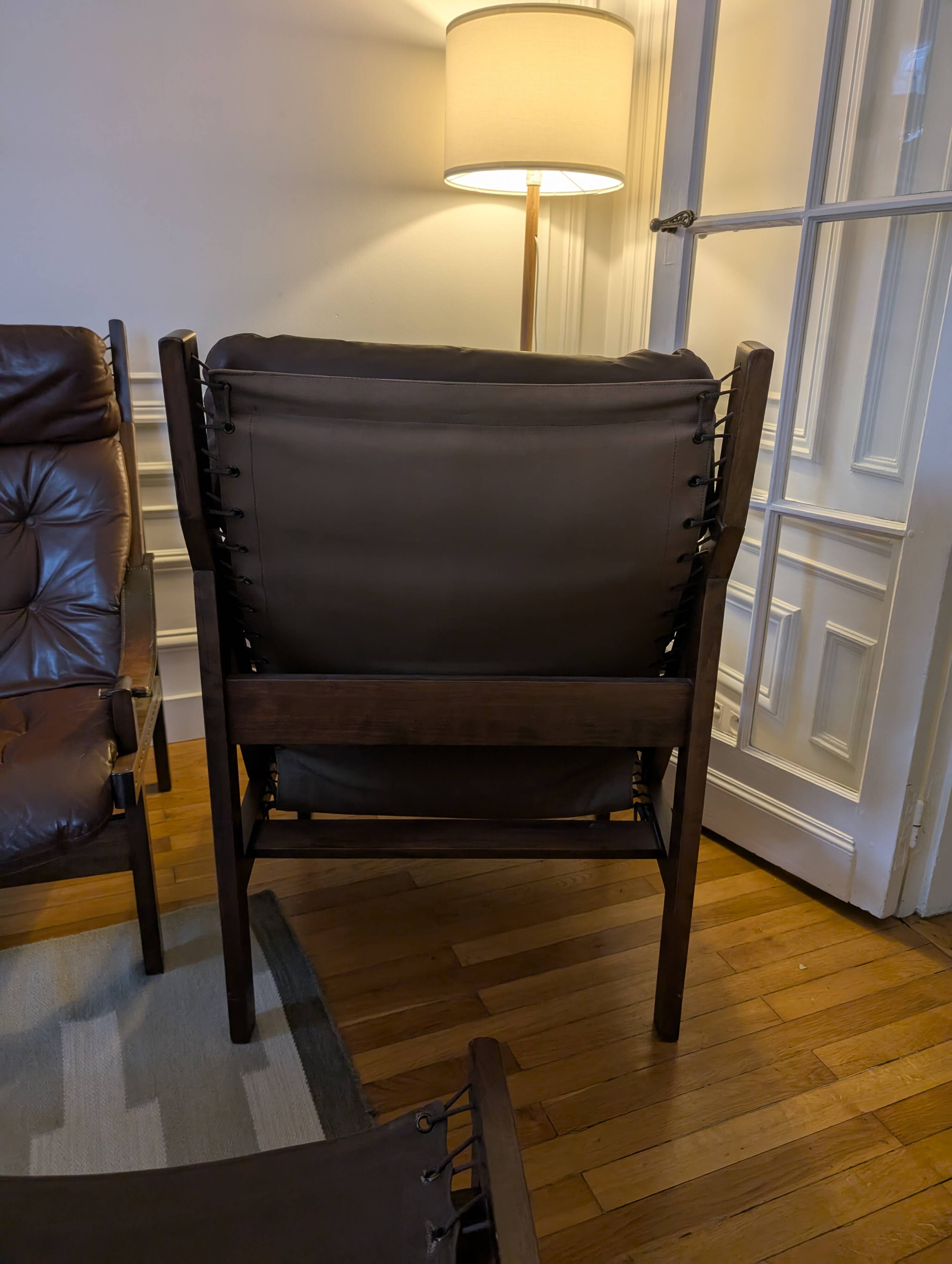 2 Hunter armchairs and 1 footstool by Torbjørn Afdal for Bruksbo